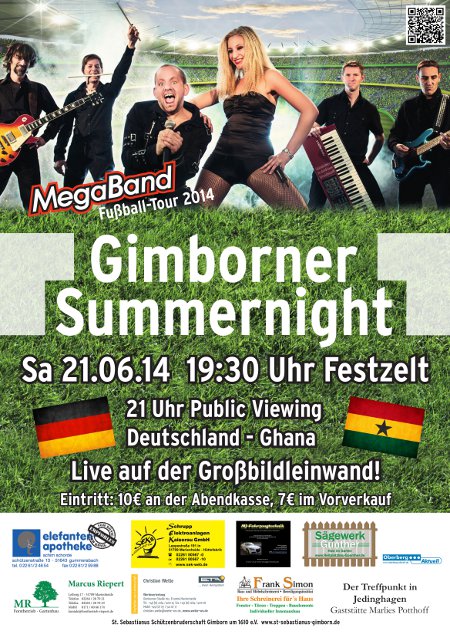 Die "MegaBand" wird am Schützenfest-Samstag das Zelt in Gimborn rocken.