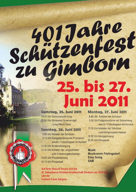 Plakat Schützenfest 2011