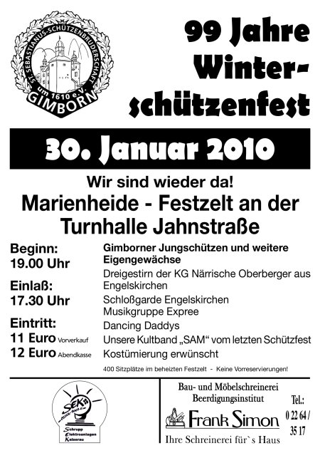 Plakat Winterschützenfest 2010