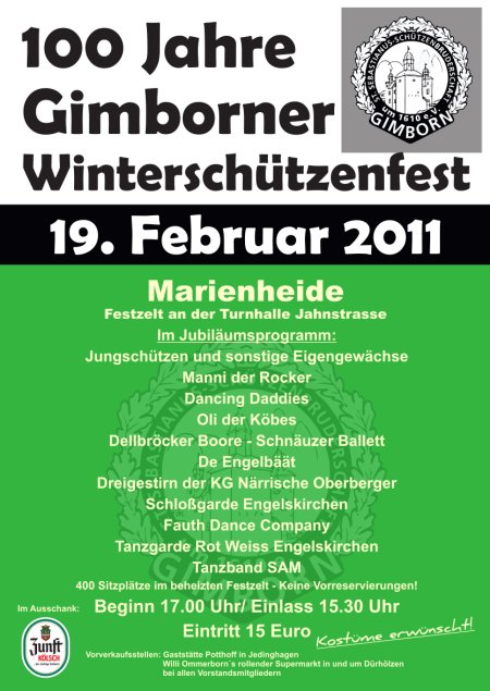 Plakat Winterschützenfest 2011